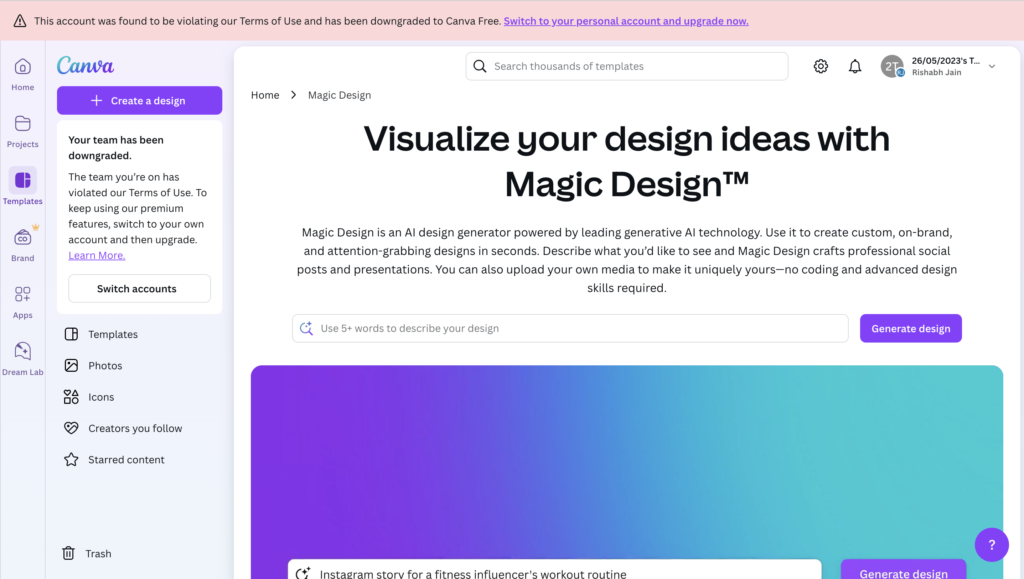 Canva Magic Design