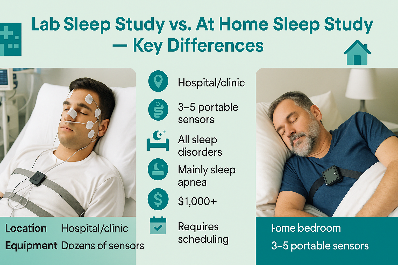 Lab Sleep Study vs. At Home Sleep Study — Key Differences