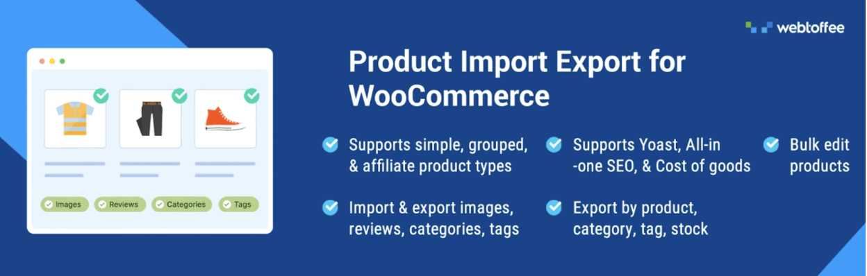 Product Import Export plugin